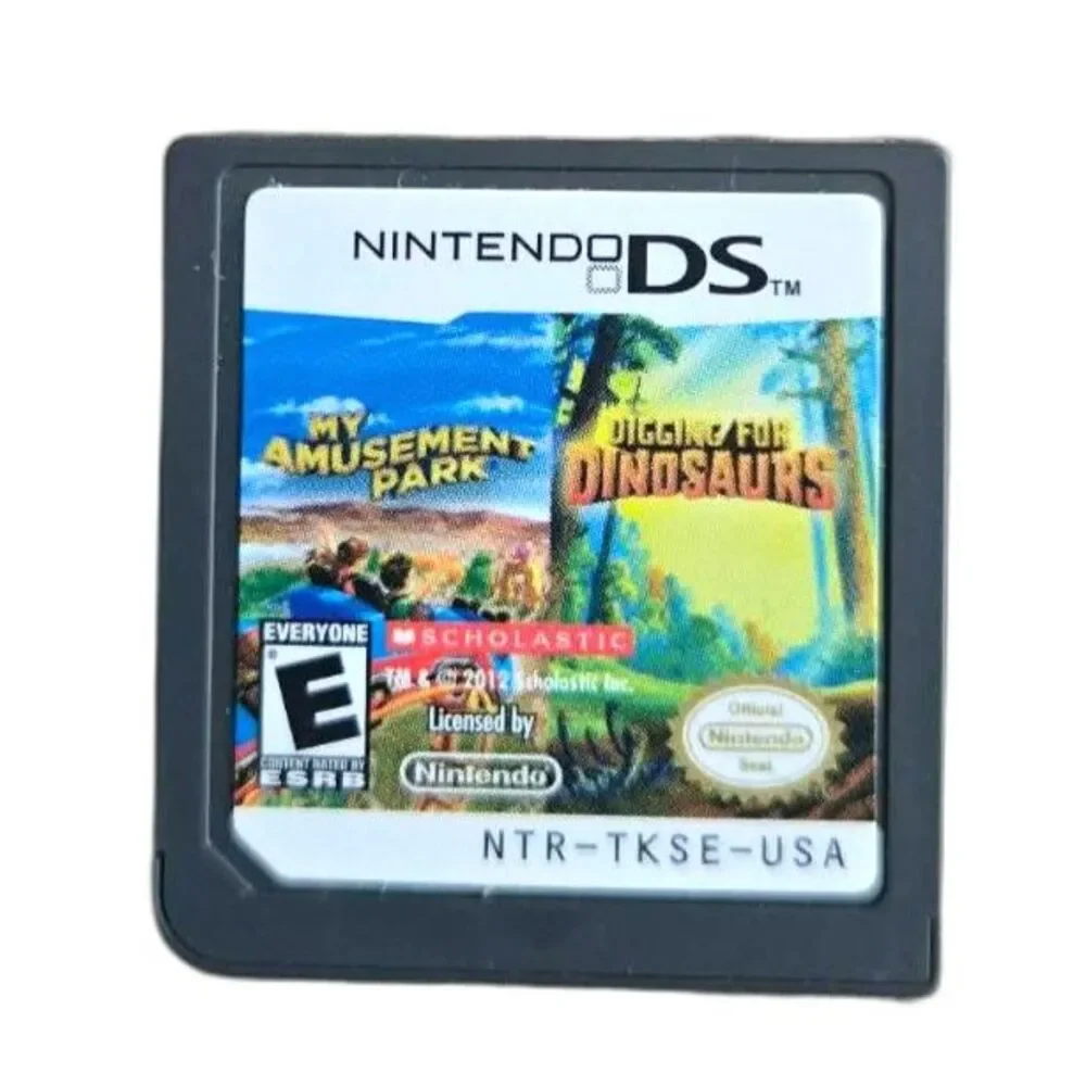 My Amusement Park / Digging for Dinosaurs Nintendo DS 3DS (Cartridge Only)Tested